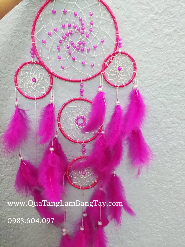 dreamcatcher đẹp màu hồng